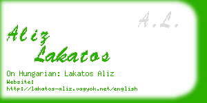 aliz lakatos business card
